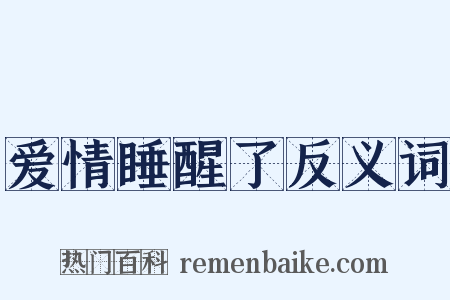 爱情睡醒了反义词是什么意思的图片
